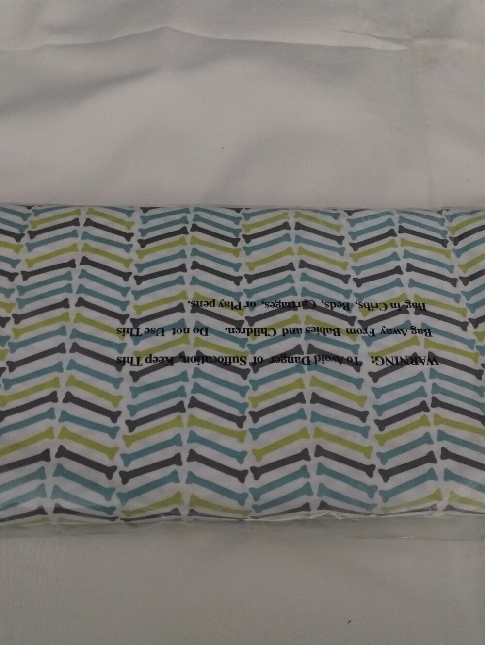 3 Yards Blue Green Bone Chevron Cotton Fabric 44" Wide Geometric Print Quilting